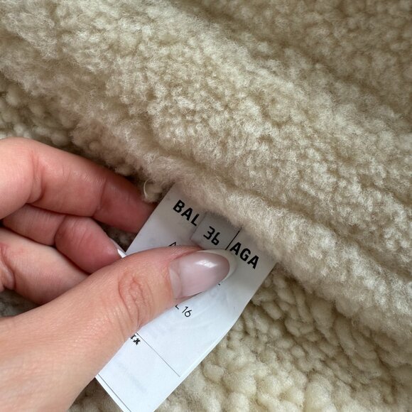 Balenciaga Black and White Leather Jacket - Picture 4 of 15